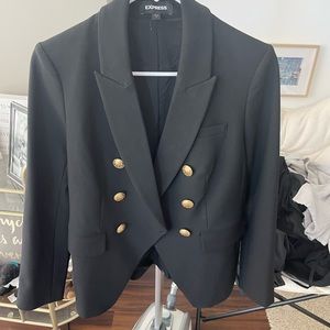 Black Blazer with Gold Buttons - Express